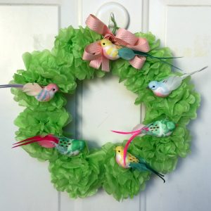 How to Make a Tissue Pom-Pom Wreath - Dollar Store Crafts