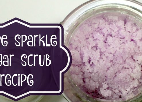 DIY Grape Sparkle Body Scrub Recipe - great craft idea for teens, tweens, or a girls' craft night
