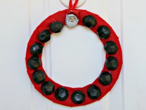 DIY Santa's Coal Wreath - Dollar Store Craft