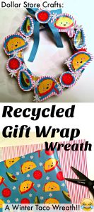 Make a Recycled Gift Wrap Wreath: Dollar Store Crafts