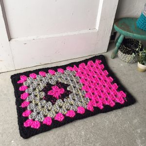 granny square welcome mat